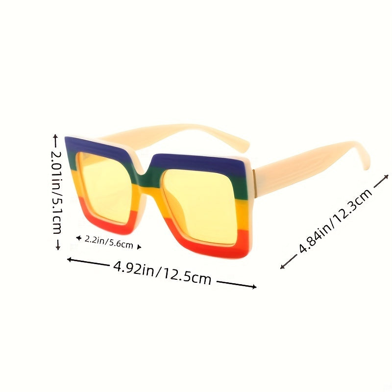 Girl's Large Frame Letter Decorated Outdoor Sunglasses