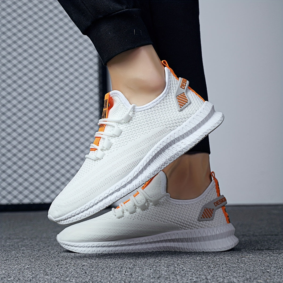 Men's Knit Running Shoes, Breathable & Lightweight, Spring/Summer