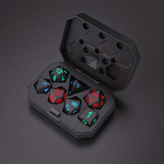 7Pcs LED Dice USB Rechargeable Role Playing Dice