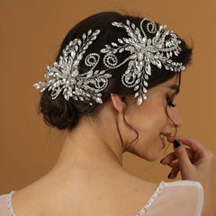 Rhinestone Headband Bridal Flower Headwear Wedding Hair Accessories Jewelry