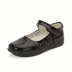 Girls Closed Toe Dance Shoes Lightweight Soft Flat Hook and Loop Fastener