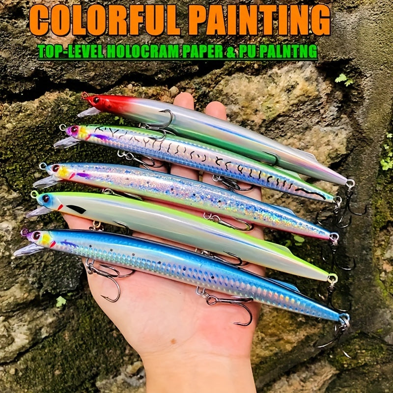 200mm 38g Minnow Fishing Lure Hard Bait Jerkbait for Seabass Tuna