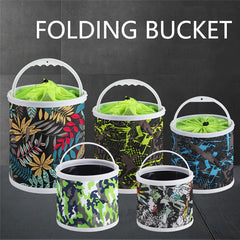 Portable Foldable Fishing Bucket Lightweight Durable Canvas Bucket