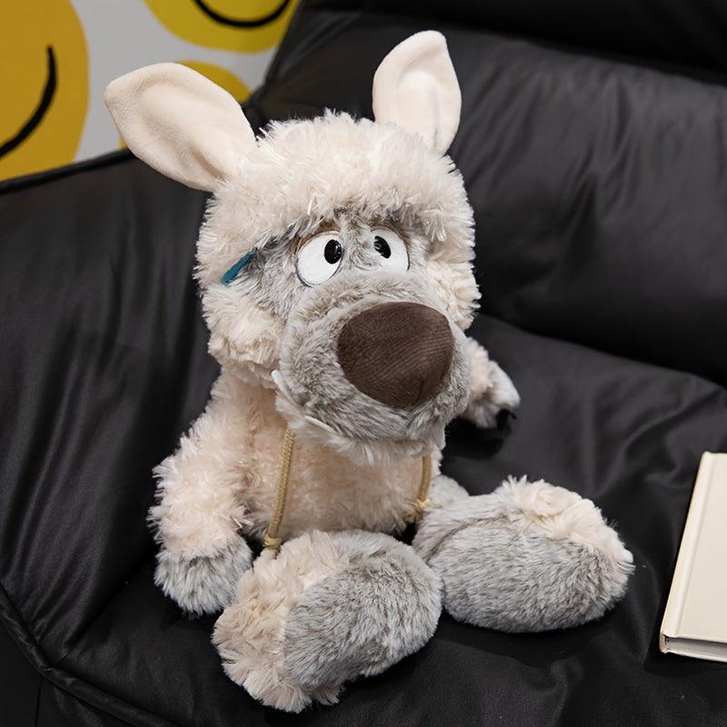 Soft Fleece Sheepskin Coat Wolf Dolls Stuffed Animal Plush Dolls