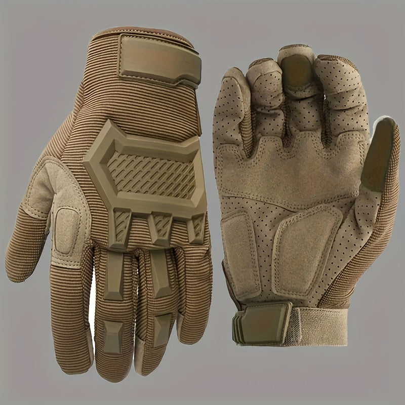 2pcs Men's Winter Waterproof Gloves Anti Slip Touch Screen Fleece Gloves