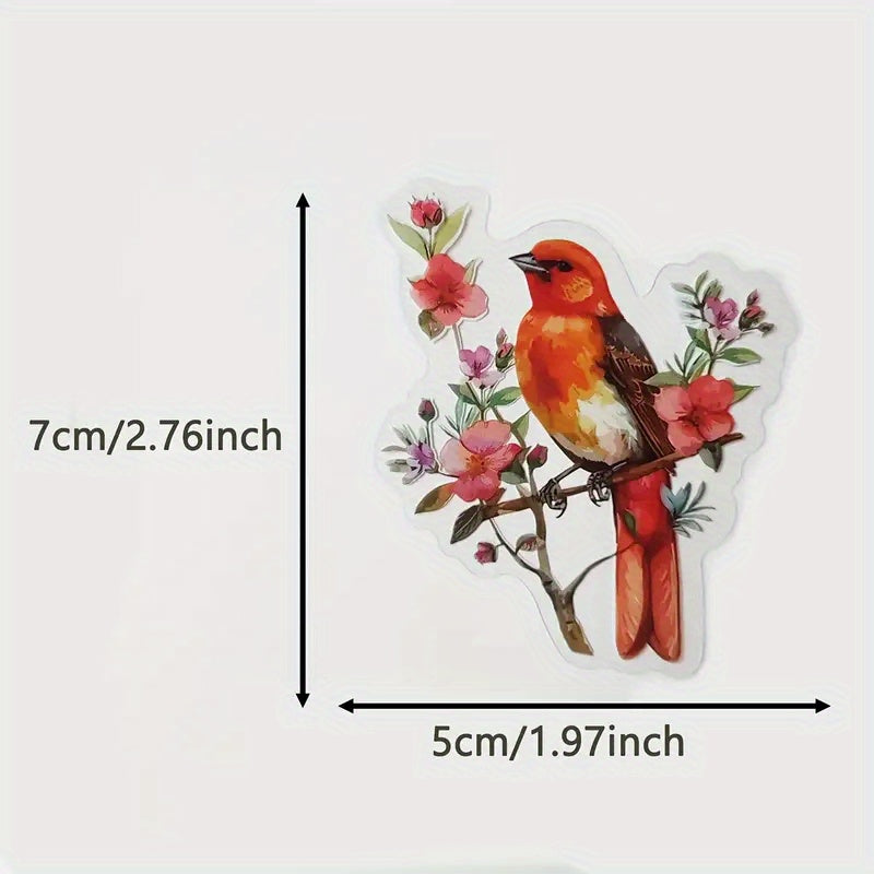 50 Watercolor Bird Doodle Stickers for Water Bottles Cars Computers Bicycles