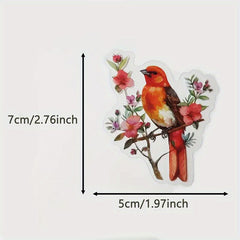 50 Watercolor Bird Doodle Stickers for Water Bottles Cars Computers Bicycles