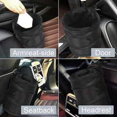 Car Trash Can Collapsible Pop-up Waterproof Bin Vehicle Garbage Basket