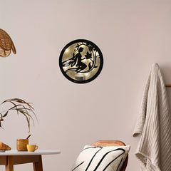 Children's Room LED Wall Clock Retro Wooden Sign Hanging Decor