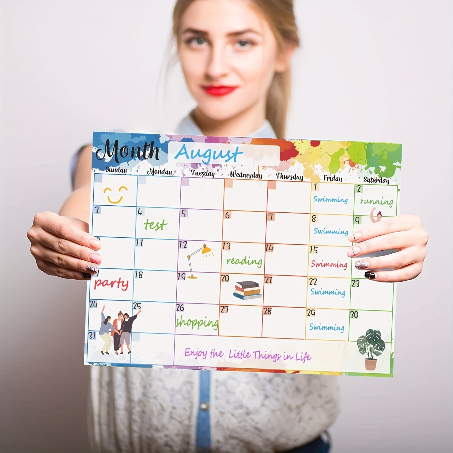 Magnetic Monthly & Weekly Planner Erasable Whiteboard Calendar Sticker