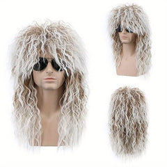Dai Cloud 203 2cms Rocker Brown Gradient Wigs For Men Long Curly Mullet Wig