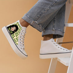 Anime Girl Pattern Lightweight High Top Canvas Sneakers
