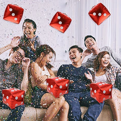 6pcs 12 Aluminum Film Cube Dice Party Decoration Set