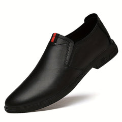 Men's Leather Loafer Shoes Slip On Comfy Non-slip