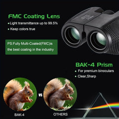 Compact Portable HD Binoculars For Travel Camping Hiking