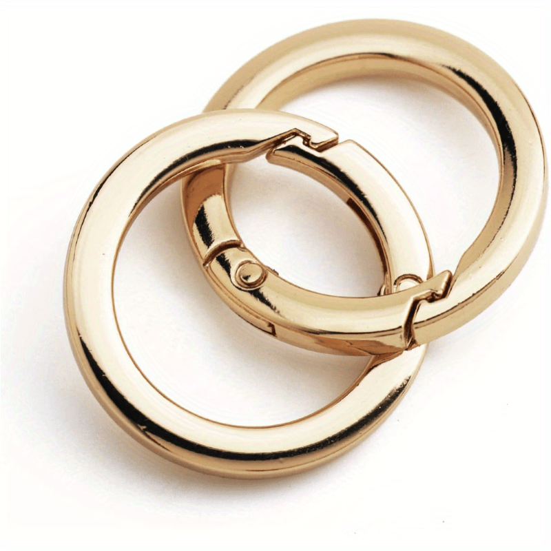 Golden Zinc Alloy O-ring Clip for Keychains and Handbags