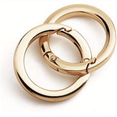 Golden Zinc Alloy O-ring Clip for Keychains and Handbags