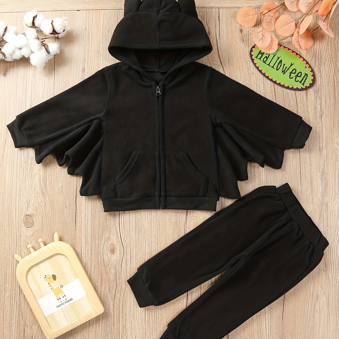 Toddler Boy's Halloween Style 2pcs Zip Up Hoodie & Sweatpants Set