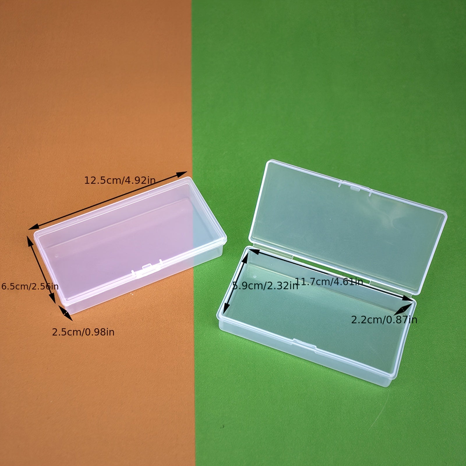 Plastic Transparent Jewelry Storage Box Nail Rhinestone Case