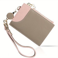 Minimalist Credit Card Holder Zipper Coin Purse Clutch Bag