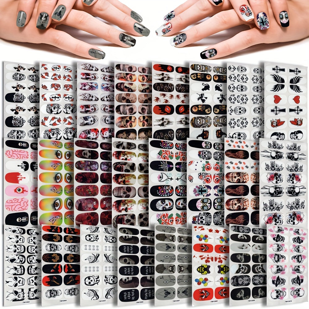 Halloween Nail Polish Stickers 12 Sheets with 6 Files