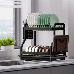 Kitchen Dish Storage And Draining Rack Large Capacity Tableware Water Filter Sto