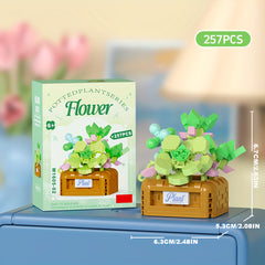 DIY Building Block Flower Ornament Gift