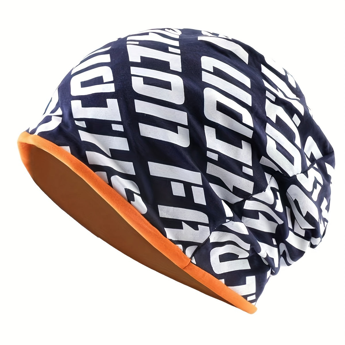 Hip Hop Printed Beanie Slouchy Baggy Hat Lightweight Skull Cap