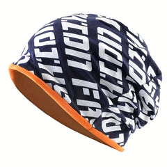 Hip Hop Printed Beanie Slouchy Baggy Hat Lightweight Skull Cap