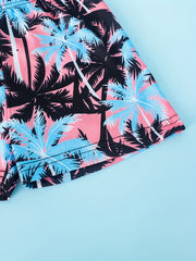 Boys Trees Print Casual Outfit T-shirt & Shorts Kids Summer Clothes S