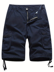 Men's Cargo Cotton Shorts with Pockets for Summer