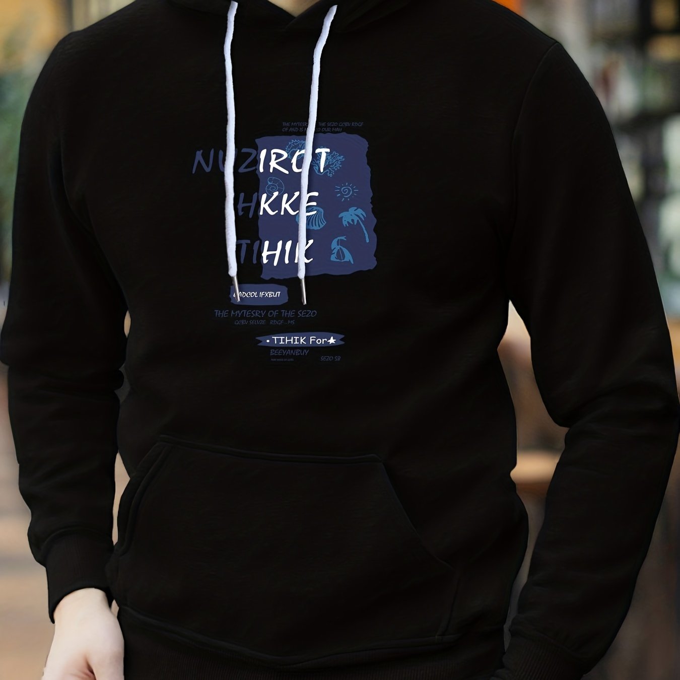 Letter Print Hoodie Hoodies For Men Men's Casual Graphic Pullover