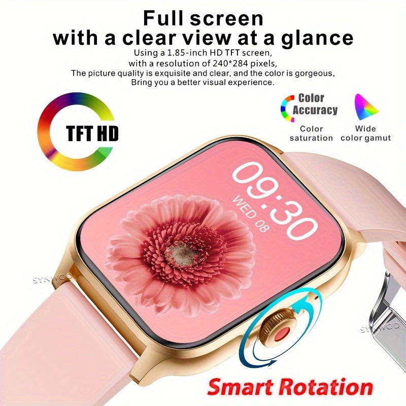 Sports Style Smartwatch with 1.85 Touch Screen & Fitness Tracker