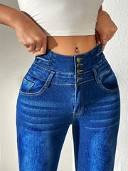 Women's High Rise Skinny Jeans Stretch Casual Pants