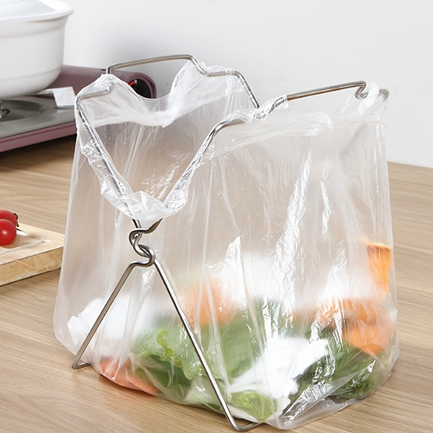 Stainless Steel Garbage Rack for Countertop Bathroom Bedroom Organization