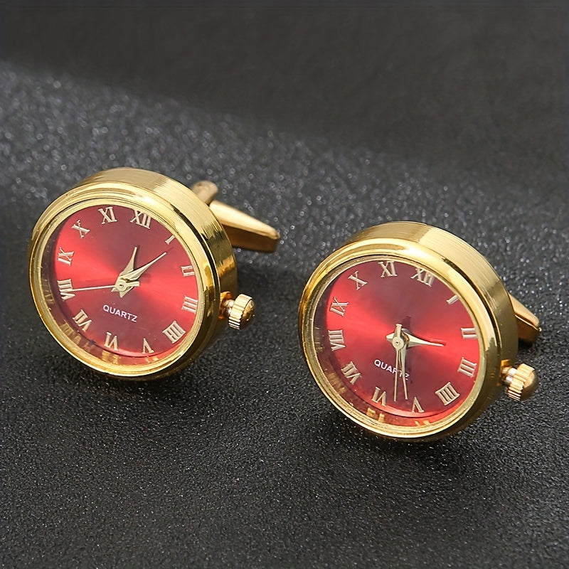 Men's Watch Cufflinks Rotating Clock Cufflinks Romantic Clothing Shirt Cufflinks