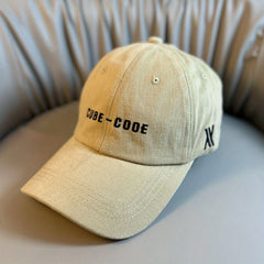 Letter Embroidery Baseball Cap Unisex Solid Casual Sun Hat Couple Dad Hats