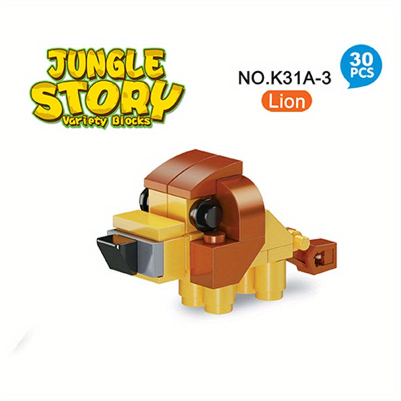 Jungle Adventure Twisted Egg Building Blocks - 6 Styles