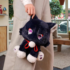 Fluffy Cat Plush Toy with Expressive Eyes - Birthday Gift for Girls Boys