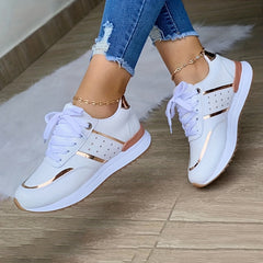 Women's Lace Up Running Shoes with Thick Sole