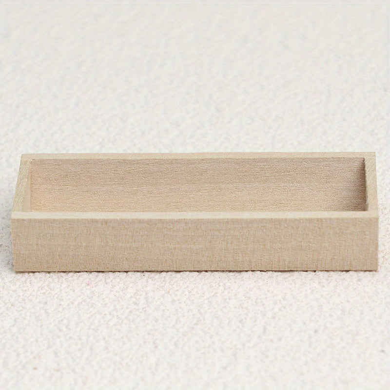 1:12 Dollhouse Wooden Planter Box Mixed Floral Garden Scene