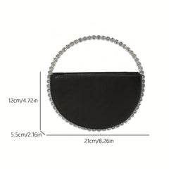 Light Rhinestone Evening Bag - Elegant Handbag for Party Dinner Wedding