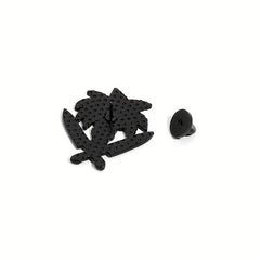Double Horror Cartoon Character Head Brooch