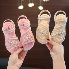 Toddler Girls Flower Flat Sandals Anti-Skid Soft Sole