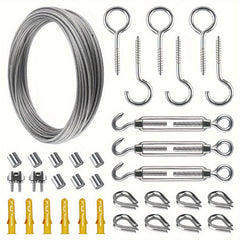 Stainless Steel Rope Suspension Kit Outdoor Hook Tightener Cable Railing Set