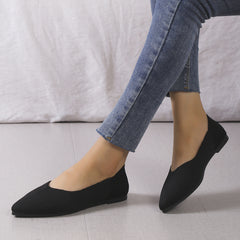 Women's Pointed Toe Ballet Flats Soft Sole Slip On Shoes