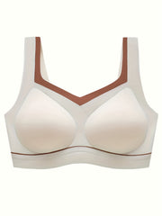 Colorblock Wireless Push Up Bra Women's Lingerie
