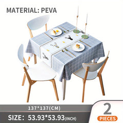 Waterproof Printed Tablecloth Anti-scalding Coffee Table Cover for Dining Table