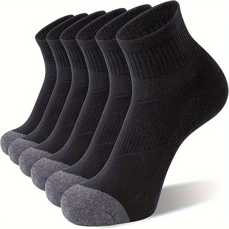 6prs Men's Mesh Breathable Ankle Socks for Sports