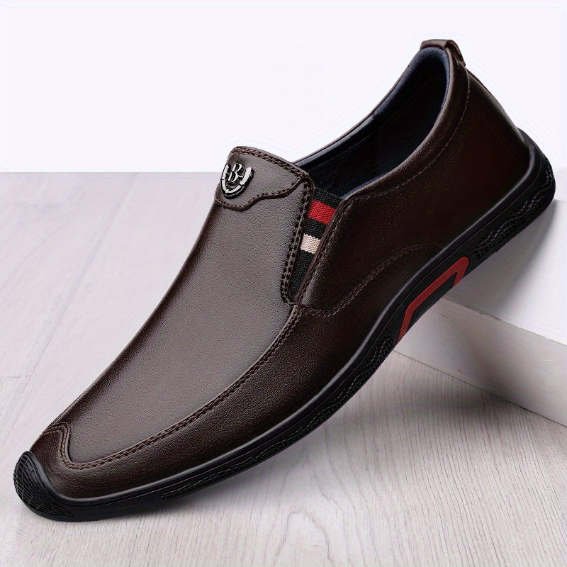 Men's Slip On Leather Shoes Smart Casual Walking Shoes